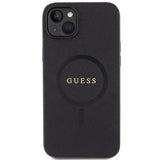 Guess GUHMP15MPSAHMCK iPhone 15 Plus 6.7" sort/sort Saffiano MagSafe