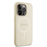 Guess GUHMP15XPSAHMCB iPhone 15 Pro Max 6.7" guld/guld hardcase Saffiano MagSafe