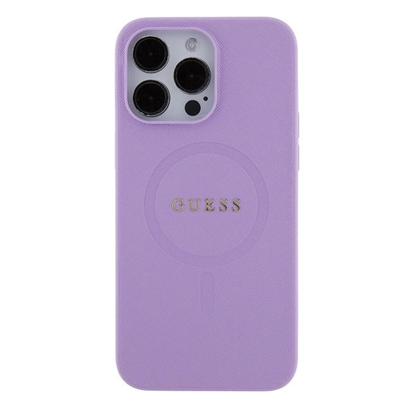 Guess GUHMP15XPSAHMCU iPhone 15 Pro Max 6.7" purple/purple hardcase Saffiano MagSafe