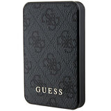Guess Powerbank 15W GUPB5LP4GEGK 5000mAh sort/sort 4G Læder Metal Logo