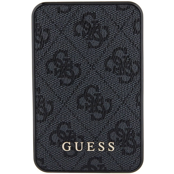 Guess Powerbank 15W GUPB5LP4GEGK 5000mAh sort/sort 4G Læder Metal Logo