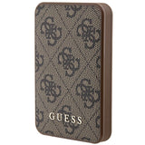 Guess Powerbank 15W GUPB5LP4GEGW 5000mAh brun/brun 4G Læder Metal Logo