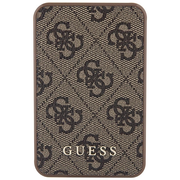 Guess Powerbank 15W GUPB5LP4GEGW 5000mAh brun/brun 4G Læder Metal Logo