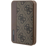 Guess Powerbank 15W GUPB5LP4GEGW 5000mAh brun/brun 4G Læder Metal Logo