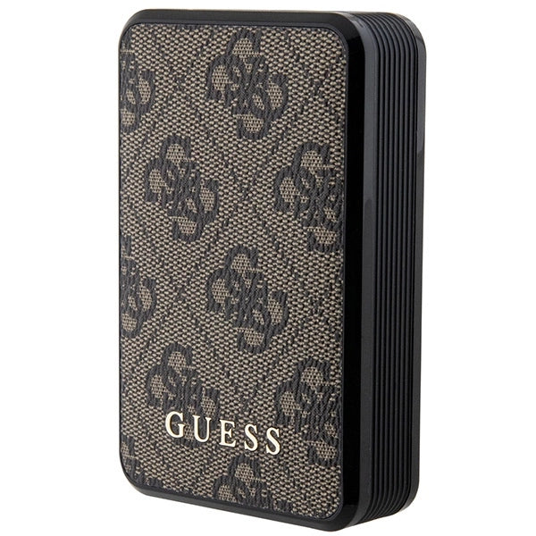 Guess Powerbank 18W GUPB10DP4GEGW 10000mAh brun/brun 4G Læder Metal Logo