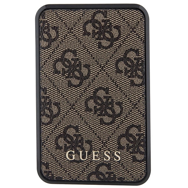 Guess Powerbank 18W GUPB10DP4GEGW 10000mAh brun/brun 4G Læder Metal Logo
