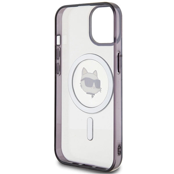 Karl Lagerfeld KLHMP15MHCHNOTK iPhone 15 Plus 6.7" transparent hardcase IML Choupette`s Head MagSafe