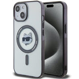 Karl Lagerfeld KLM15SHCHNOTK iPhone 15 6.1" gennemsigtige hårdkasse IML Choupette's Head MagSafe