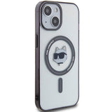 Karl Lagerfeld KLM15SHCHNOTK iPhone 15 6.1" gennemsigtige hårdkasse IML Choupette's Head MagSafe