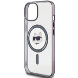 Karl Lagerfeld KLM15SHCHNOTK iPhone 15 6.1" gennemsigtige hårdkasse IML Choupette's Head MagSafe