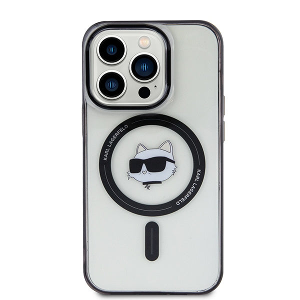 Karl Lagerfeld KLHMP15XHCHNOTK iPhone 15 Pro Max 6.7" gennemsigtige hårdkasse IML Choupette's Head MagSafe