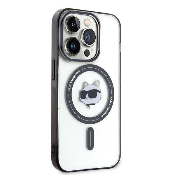 Karl Lagerfeld KLHMP15XHCHNOTK iPhone 15 Pro Max 6.7" gennemsigtige hårdkasse IML Choupette's Head MagSafe