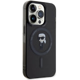 Karl Lagerfeld KLHMP15XHFCKNOK iPhone 15 Pro Max 6.7" black/black hardcase IML Ikonik MagSafe