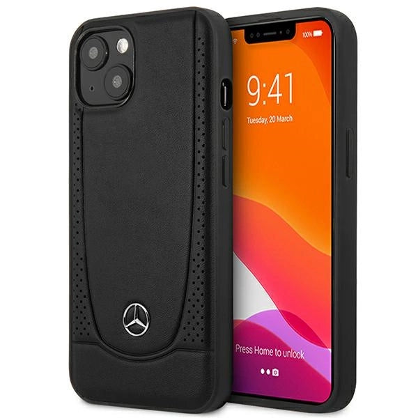 Mercedes MEHCP15MARMBK iPhone 15 Plus 6.7" sort/sort hårdkasse læder Urban