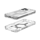 UAG Plyo MagSafe-hylster til iPhone 15 Pro - gennemsigtige og sølvfarvede