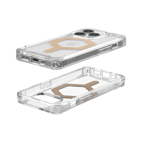 UAG Plyo MagSafe case for iPhone 15 Pro - transparent and gold