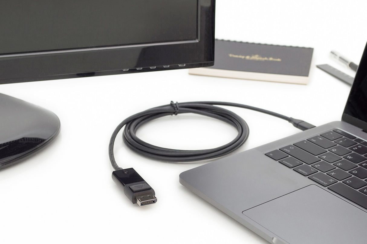 Digitus AK-300333-020-S videokabel adapter 2 m USB Type-C DisplayPort Sort