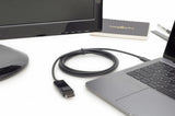 Digitus AK-300333-020-S videokabel adapter 2 m USB Type-C DisplayPort Sort