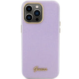 Guess Glitter Glossy Script case for iPhone 15 Pro - lilac