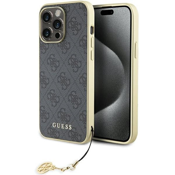 Guess 4G Charms Collection case til iPhone 15 Pro Max - grå