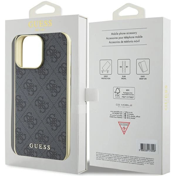 Guess 4G Charms Collection case til iPhone 15 Pro Max - grå
