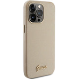 Guess Glitter Glossy Script case for iPhone 15 Pro Max - gold