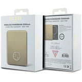 Guess MagSafe 4G Strassed Metal Logo induktion strømbank 15W 5000mAh - guld