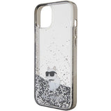 Karl Lagerfeld Liquid Glitter Choupette case for iPhone 15 Plus - transparent