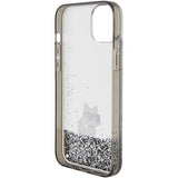 Karl Lagerfeld Liquid Glitter Choupette case for iPhone 15 Plus - transparent