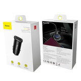 Ładowarka samochodowa Baseus Square 2xUSB QC3.0 5A 30W (czarna)