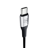 3mk AUX minijack 3.5 mm / USB-C cable - silver