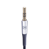 3mk AUX minijack 3.5 mm / USB-C cable - silver