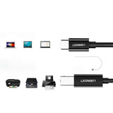 Grøn US241 USB-C 2.0 - USB-B kabel 1 m - sort