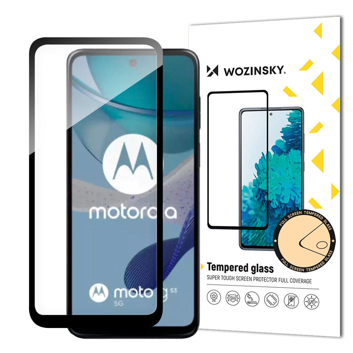 Wozinsky Full Glue tempereret glas til Motorola Moto G53