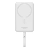 Baseus Magnetic Mini MagSafe 10000mAh 30W powerbank with built-in USB-C cable - white + Baseus Simple Series USB-C - USB-C 60W 0.3m cable