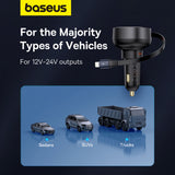 Baseus Enjoyment Pro USB-C (Female) / Lightning (Male) 60W Car Charger - Black