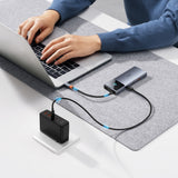 USB HUB 6in1 Baseus Metal Gleam Series II USB-A/USB-C/USB-C PD/HDMI/RJ45 - black