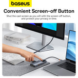 USB HUB 6in1 Baseus Metal Gleam Series II USB-A/USB-C/USB-C PD/HDMI/RJ45 - black