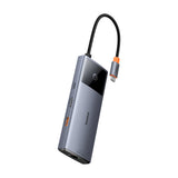 USB HUB 6in1 Baseus Metal Gleam Series II USB-A/USB-C/USB-C PD/HDMI/RJ45 - black