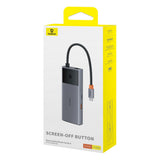 USB HUB 6in1 Baseus Metal Gleam Series II USB-A/USB-C/USB-C PD/HDMI/RJ45 - black