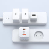 Wozinsky CGWCW 65W USB-A / 2 x USB-C GaN vægoplader - hvid