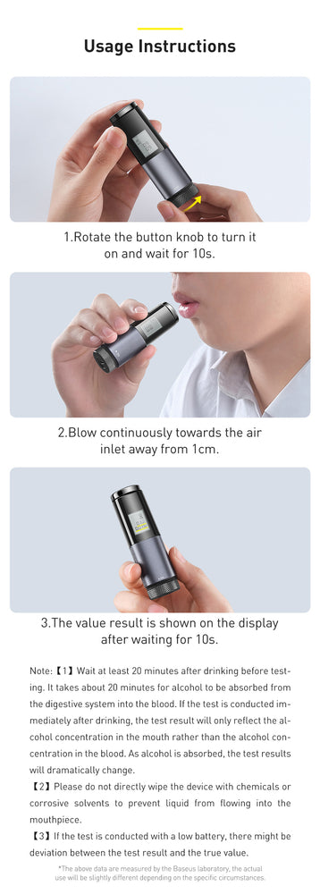 Baseus breathalyzer (CRCX-01) - black