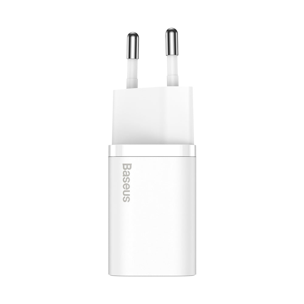 Baseus Sius USB-C 25W 3A hurtigoplader med USB-C / USB-C 1m kabel - hvid