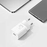 Baseus Sius USB-C 25W 3A hurtigoplader med USB-C / USB-C 1m kabel - hvid