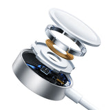 Joyroom S-IW008 3-i-1-kabel magnetisk oplader USB-A - Lightning / USB-C 1,2 m - hvid