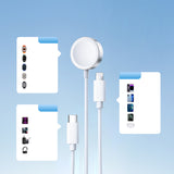 Joyroom S-IW008 3-i-1-kabel magnetisk oplader USB-A - Lightning / USB-C 1,2 m - hvid