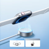 Joyroom S-IW008 3-i-1-kabel magnetisk oplader USB-A - Lightning / USB-C 1,2 m - hvid