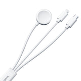Joyroom S-IW008 3-i-1-kabel magnetisk oplader USB-A - Lightning / USB-C 1,2 m - hvid