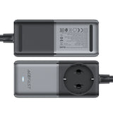 Acefast Z2 GaN 75W PD stationær oplader 3x USB-C 2x USB-A - sort og grå