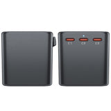 Acefast Z1 GaN 75W PD travel charger adapter 3x USB-C 2x USB-A - black